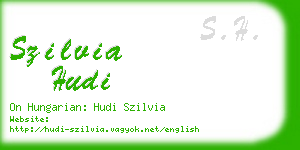szilvia hudi business card